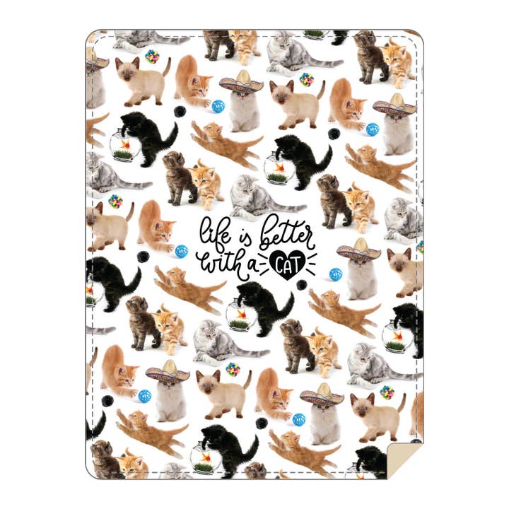 BRIEF INSANITY - Wholesale Throw Blanket - Life Is Better With A Cat Throw Blanket