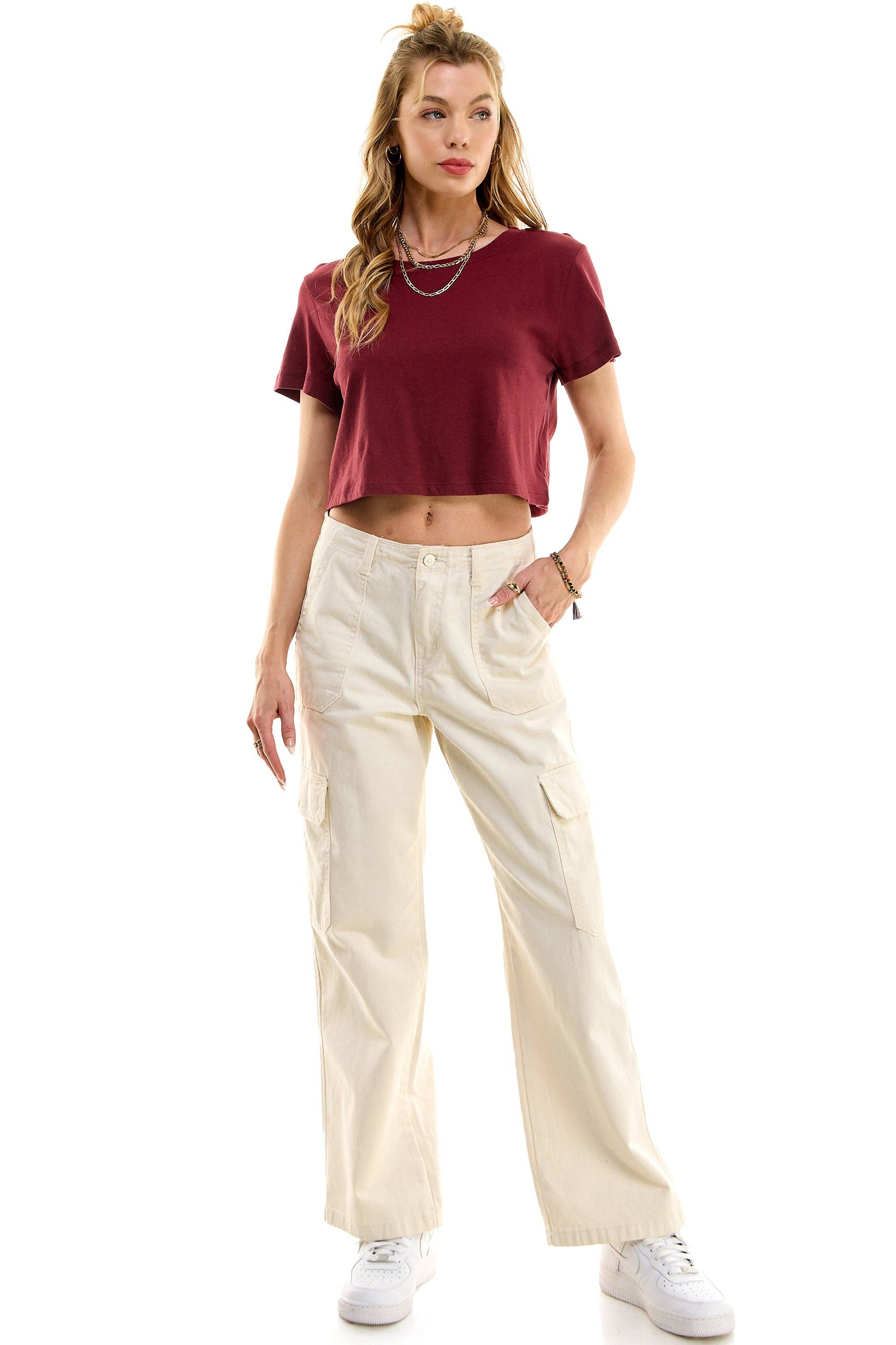 LOVING PEOPLE - Wholesale T-Shirt - Women's - Premium Cotton Crop Tees155