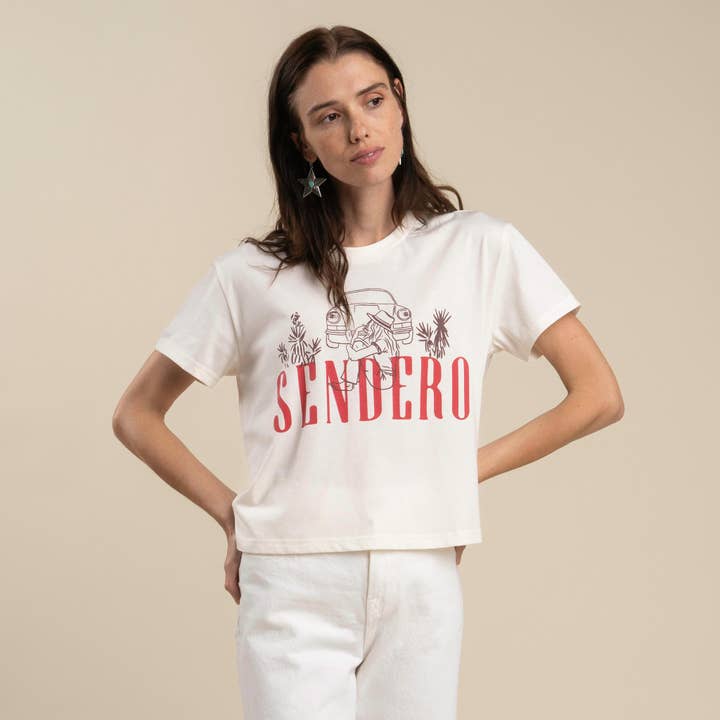 Woestijn Zwerver Crop T-shirt voor wholesale door Sendero Provisions Company