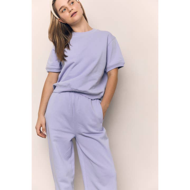 Sweat-shirt à manches mi‑longues en coton biologique pour la vente par The Blank Lab