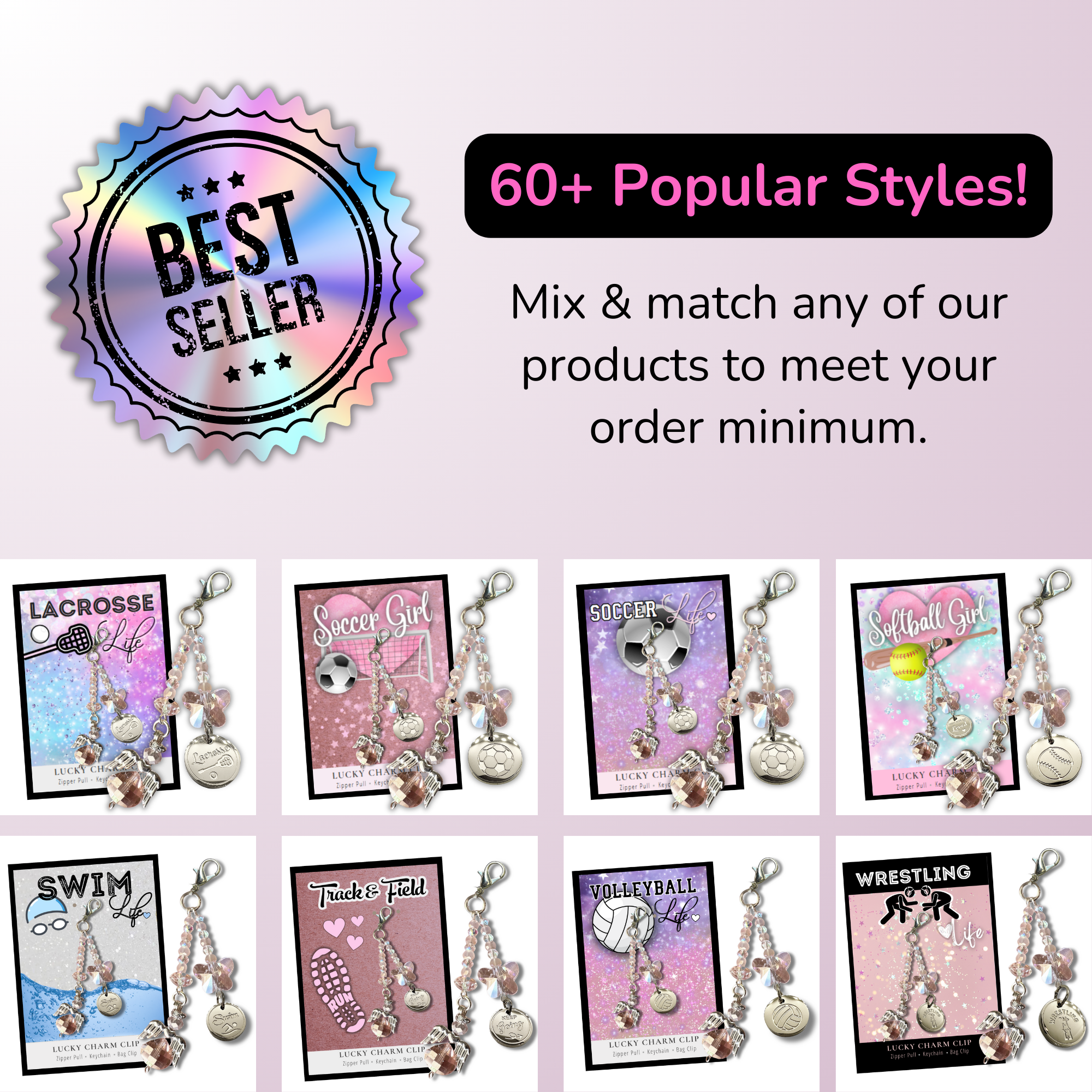 Stella Posh - Wholesale Keychain - Women's - Keepsake Charm Clip - Cross Country Runner5