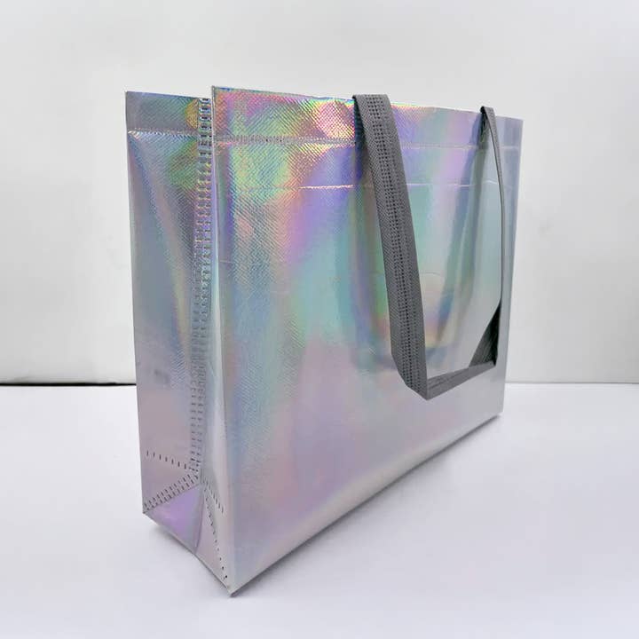 ByHome – wholesale Gift bag – 50pcs, 3 Sizes Iridescent Holographic Non-woven Gift Bag6