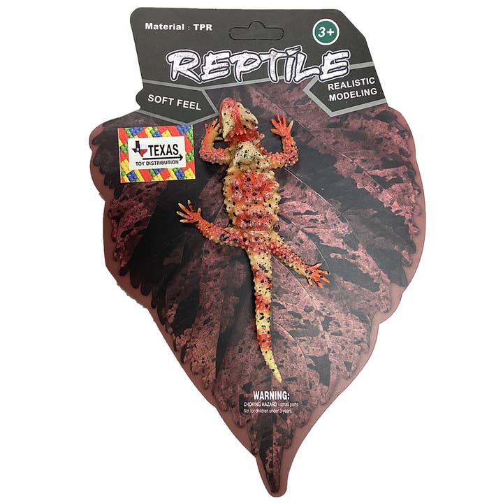 Texas Toy Distribution - Wholesale Figurine Toy - Kids - Horned Lizard Soft Rubber 6" Reptile Animal Figurine1