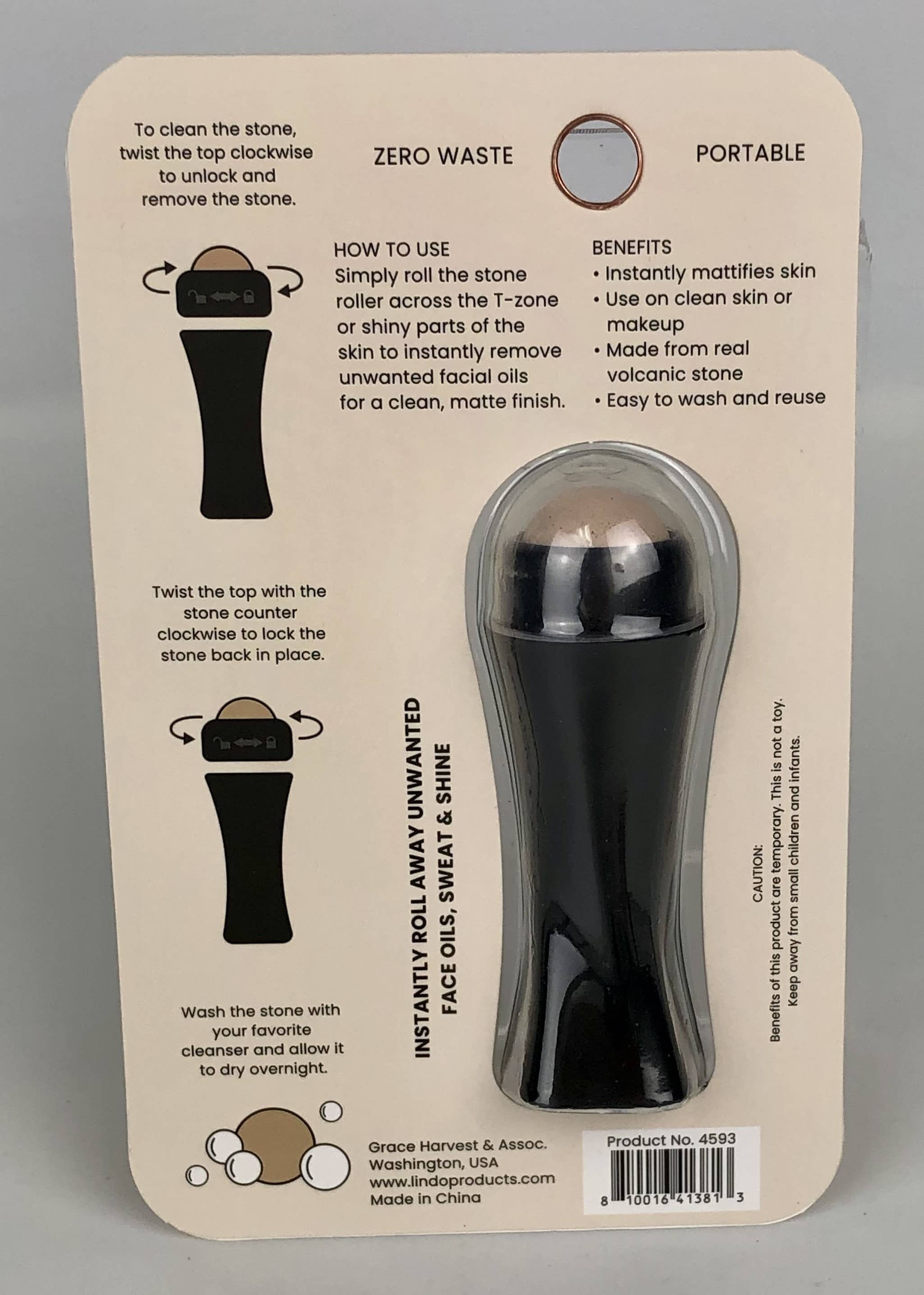 Lindo - Wholesale Face/beauty roller - Lindo Oil-Absorbing Volcanic Stone Face Roller2