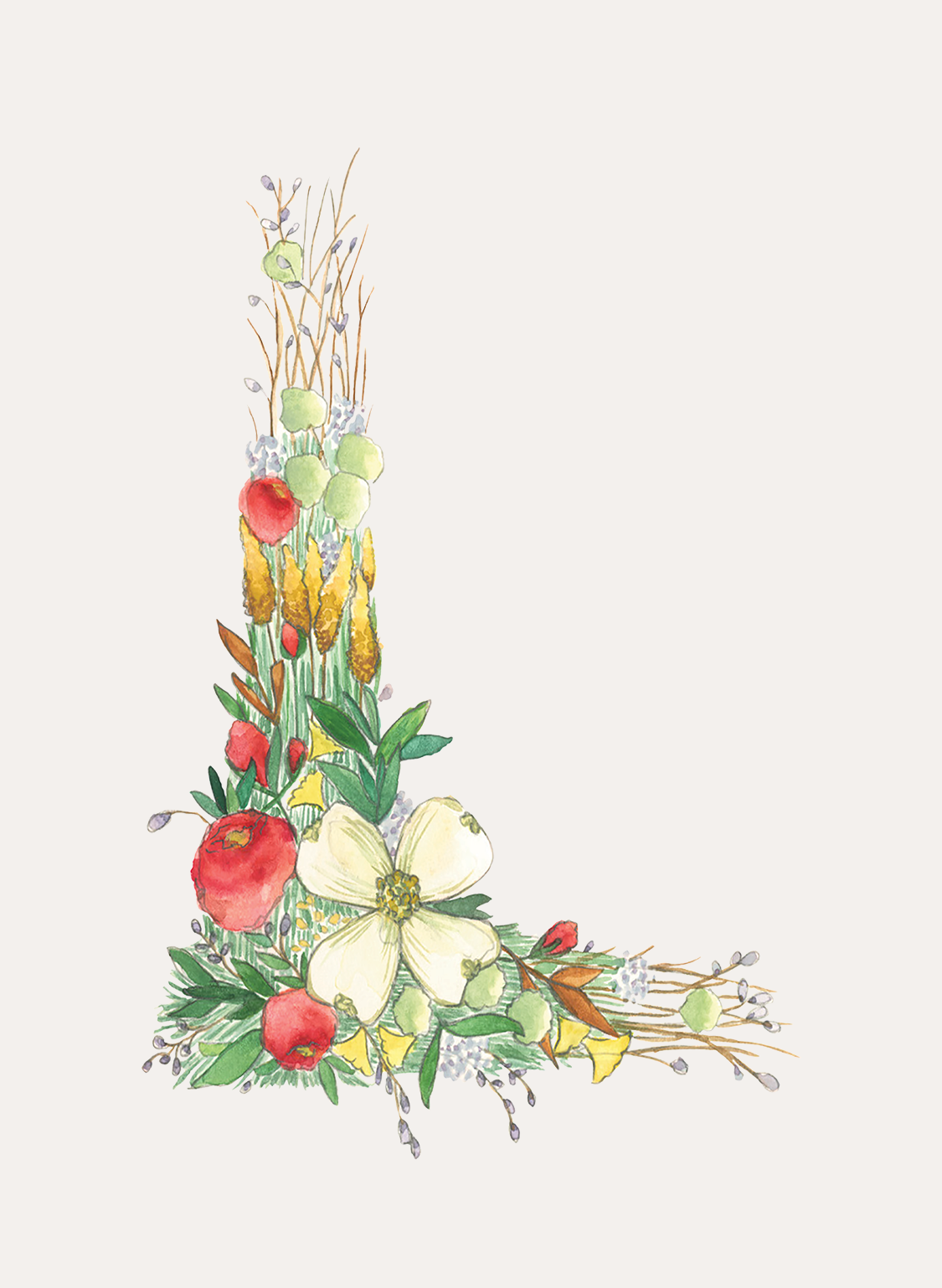 Hattie Darling - Wholesale Stationery/Notecard Set - Floral Monogram Stationery Set - 8 Folded Cards11