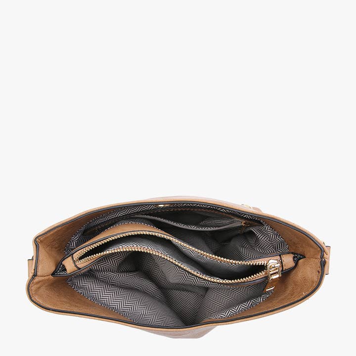 Jen & Co. - Wholesale Crossbody Bag - Women's - *SALE* M1765 Emma 3 Compartment Crossbody w/ Snap Closure
