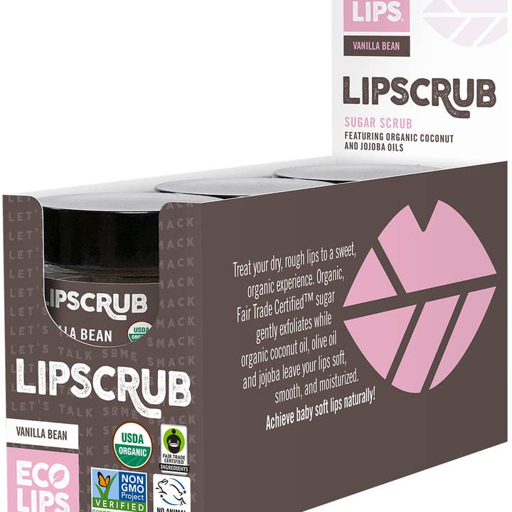 Eco Lips & Bug Soother – wholesale Lip scrub/polish – Organic Sugar Lip Scrubs 6-ct displays1