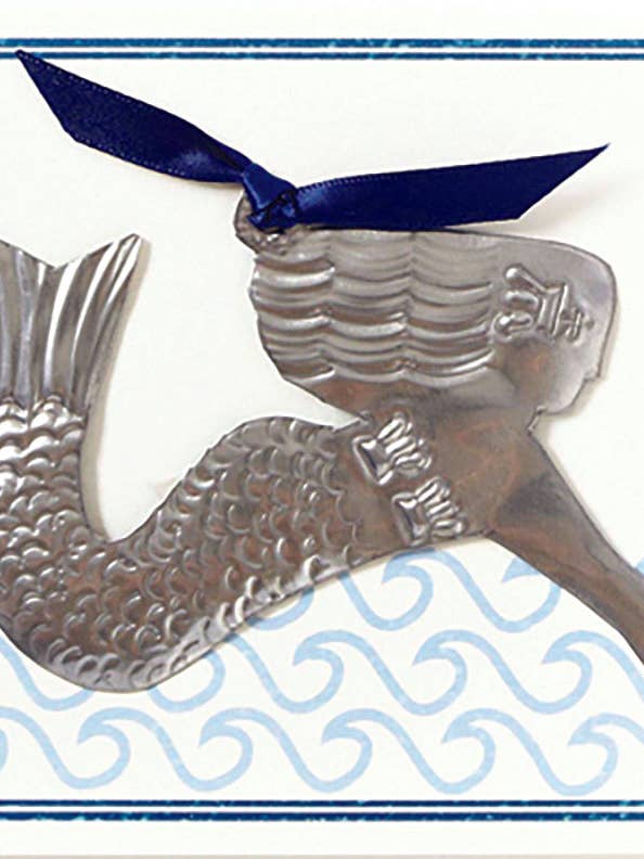 Mermaid Keepsake Ornament on Greeting Card for wholesale by Alessaro Designs