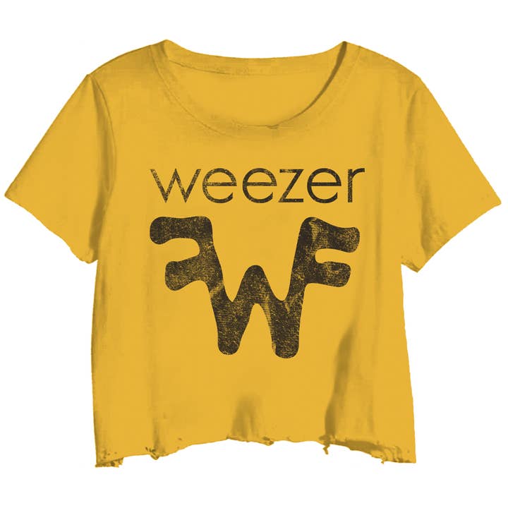 VINTAGE YELLOW WEEZER 95' TOUR CROP for wholesale on Faire