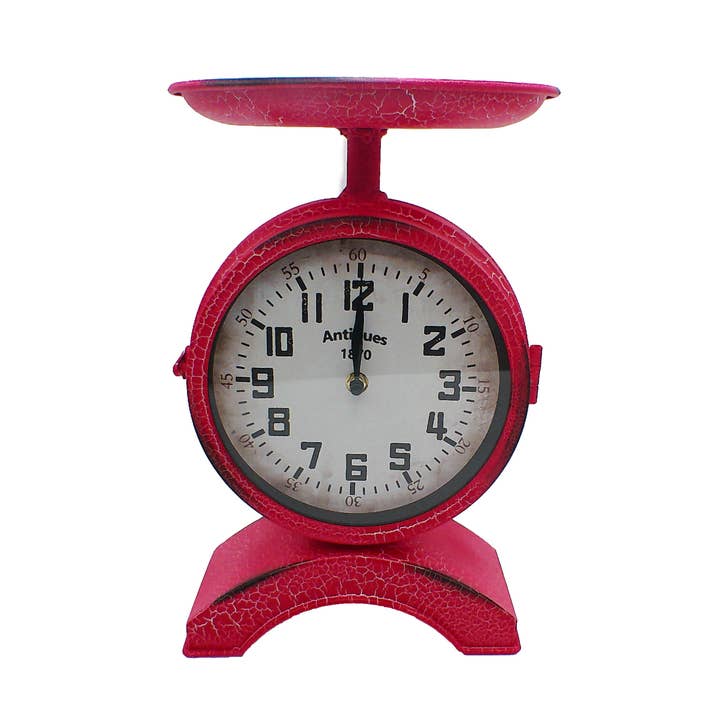 Orologio a forma di scala rossa a 2 lati per la vendita all'ingrosso da parte di first of a kind