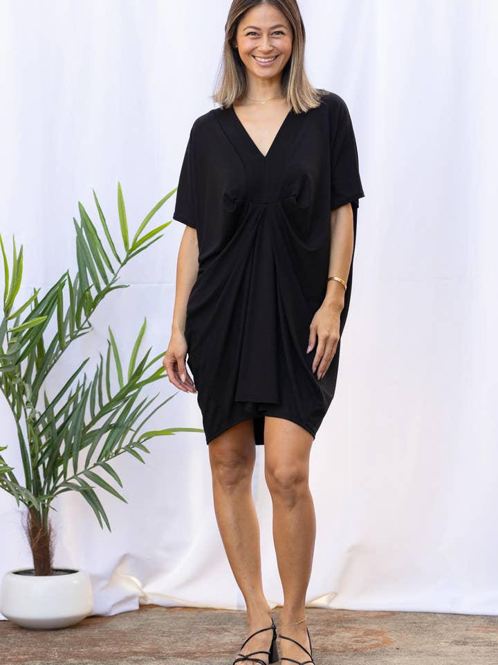 Jade Kaftan Jurk (Zwart) voor wholesale door Ten Tomorrow