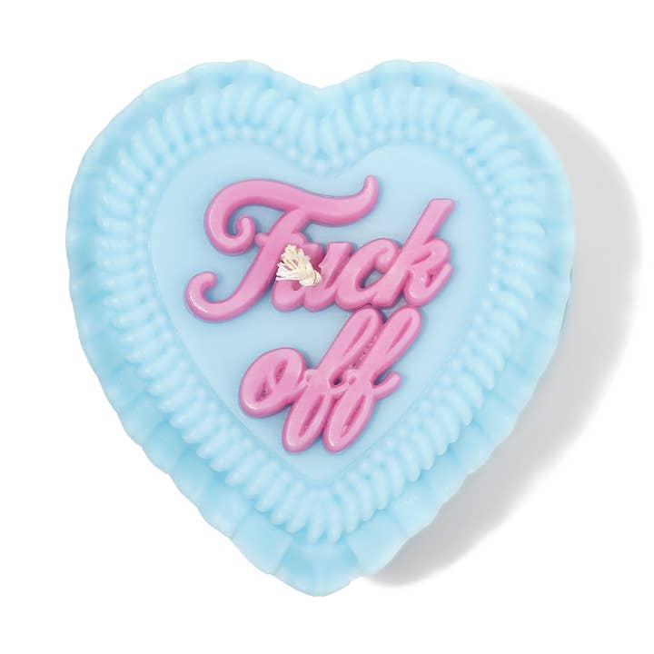 Fuck Off Heart Candle (kitsch, kitschy, funny gift) for wholesale by FUN CLUB