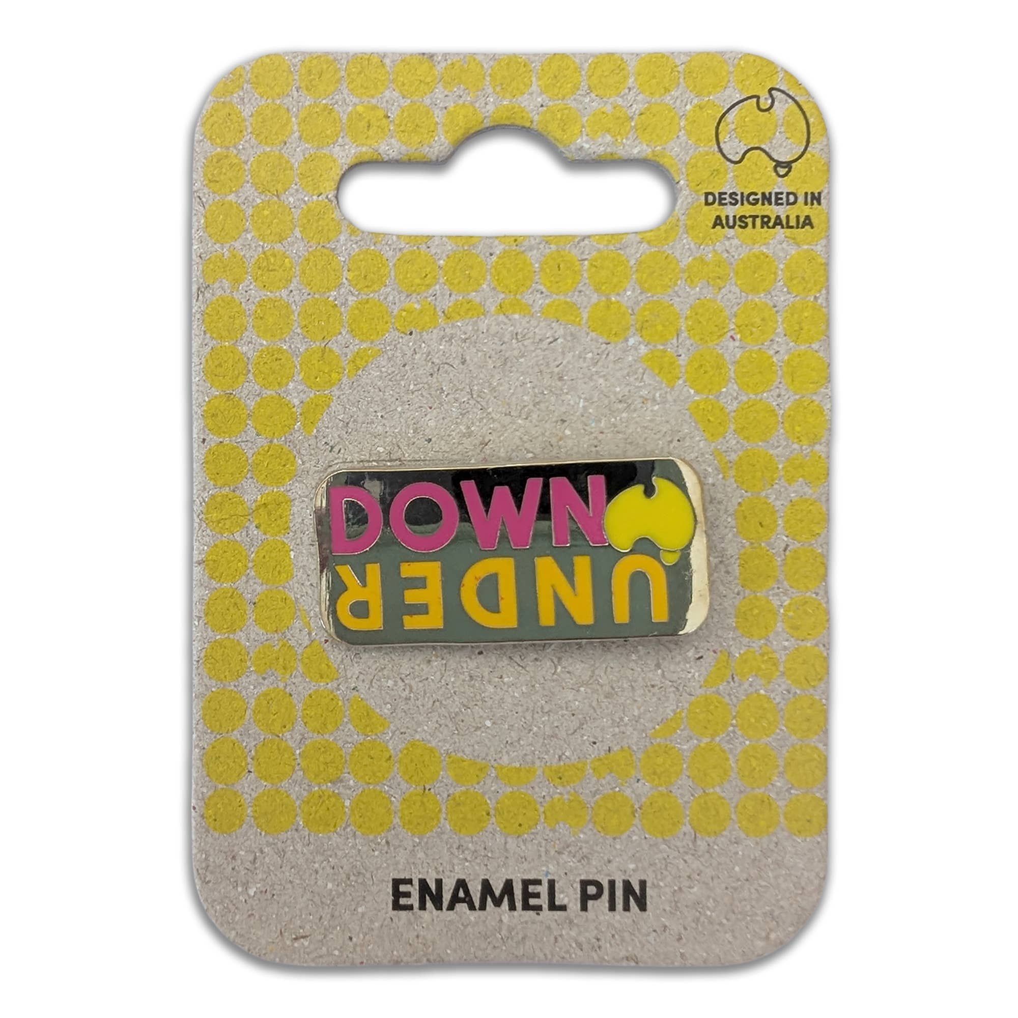 Bushpress - Wholesale Lapel Pin/Button - Down Under enamel pin, orange1