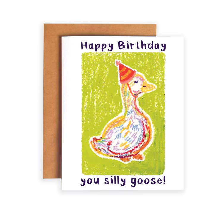 Fijne Verjaardag, Jij Gekke Gans | Wenskaart voor wholesale door Janine Payne Illustrations