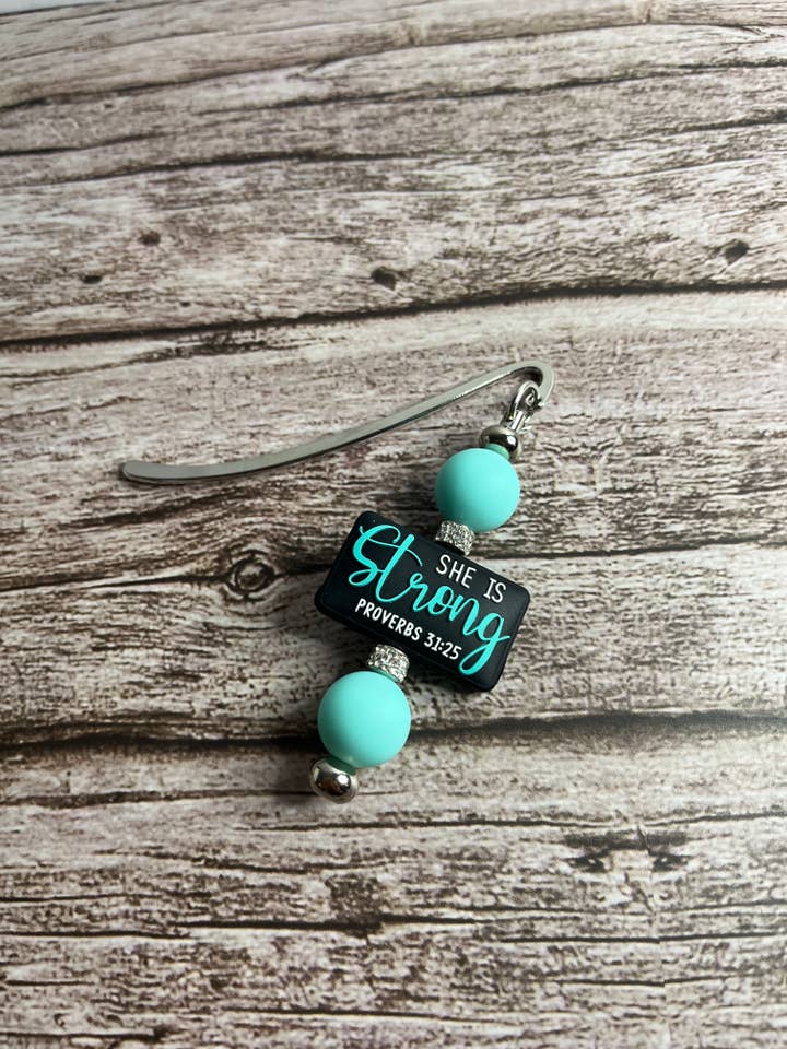 She is Strong Beadable Bookmark for wholesale by Prickly Petal Boutique