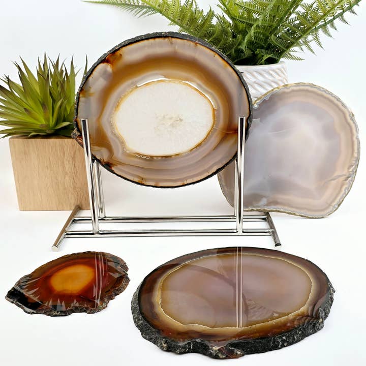 Rock Paradise – wholesale Spiritual stone/crystal – Iris Agate Crystal Slice - You Choose