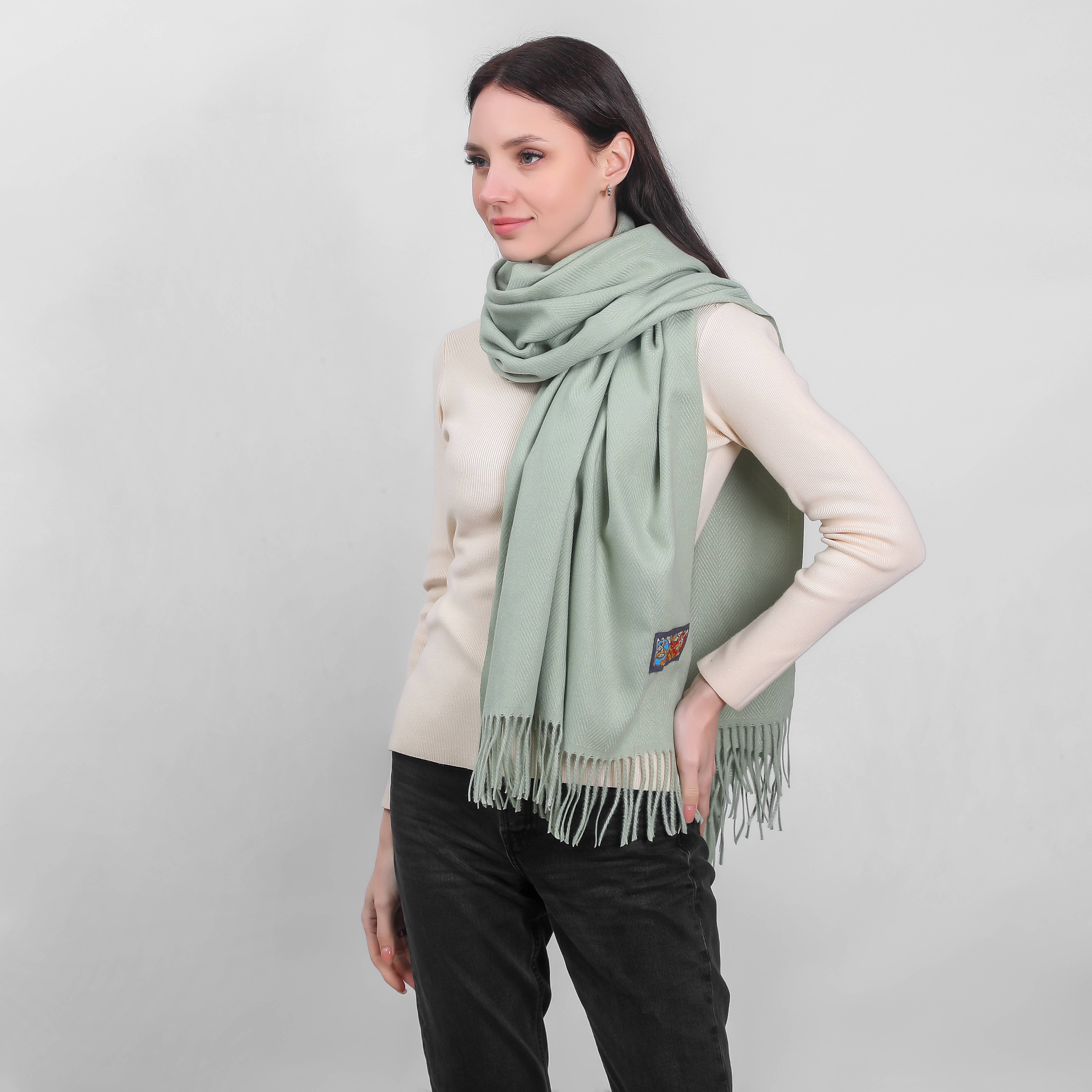 Wholesale IRS-034C Scarf Super soft Herringbone Green for your