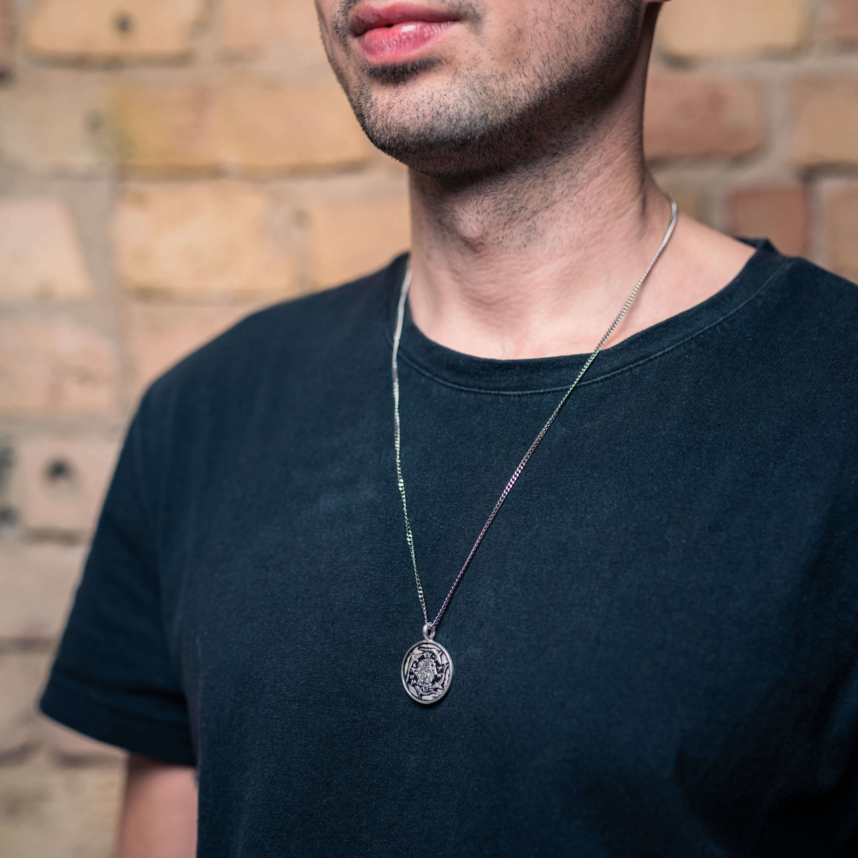 Made By Nami - Venta al por mayor Collares con colgantes/abalorios - Collar de aleación de plata - Romano1