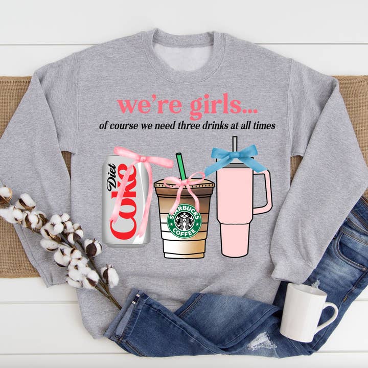 We're Girls Of Course Fleece for wholesale by MidWest Tees