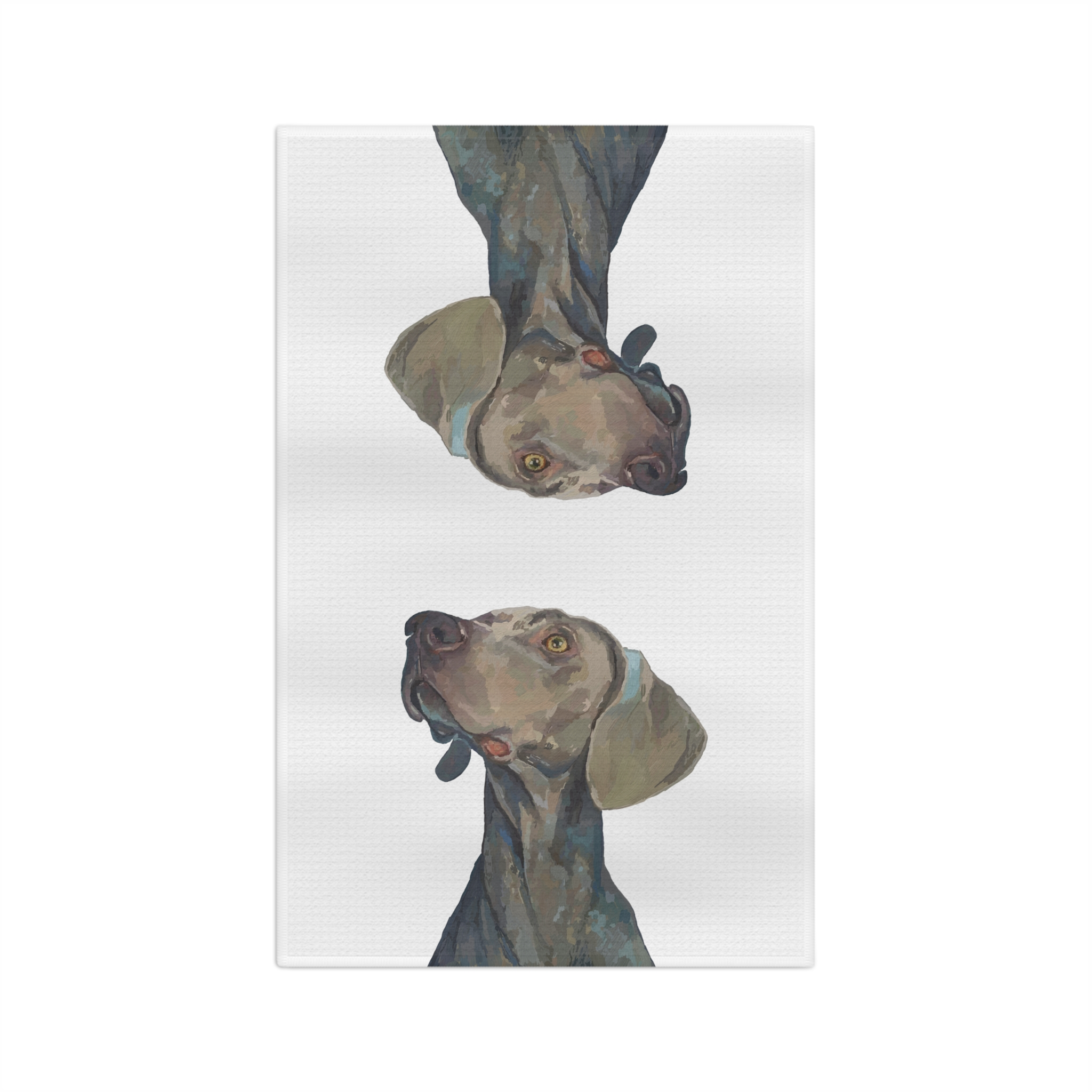 Blue Cava - Wholesale Tea Towel - Weimaraner “Blue” Microfiber Waffle Towel0