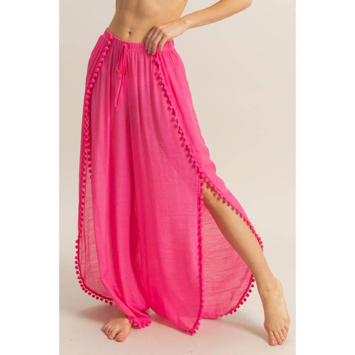 HYFVE - Wholesale Swim Cover Up - Women's - HF25A759-High-Waist Tulip Hem Coverup Flowy Pants
