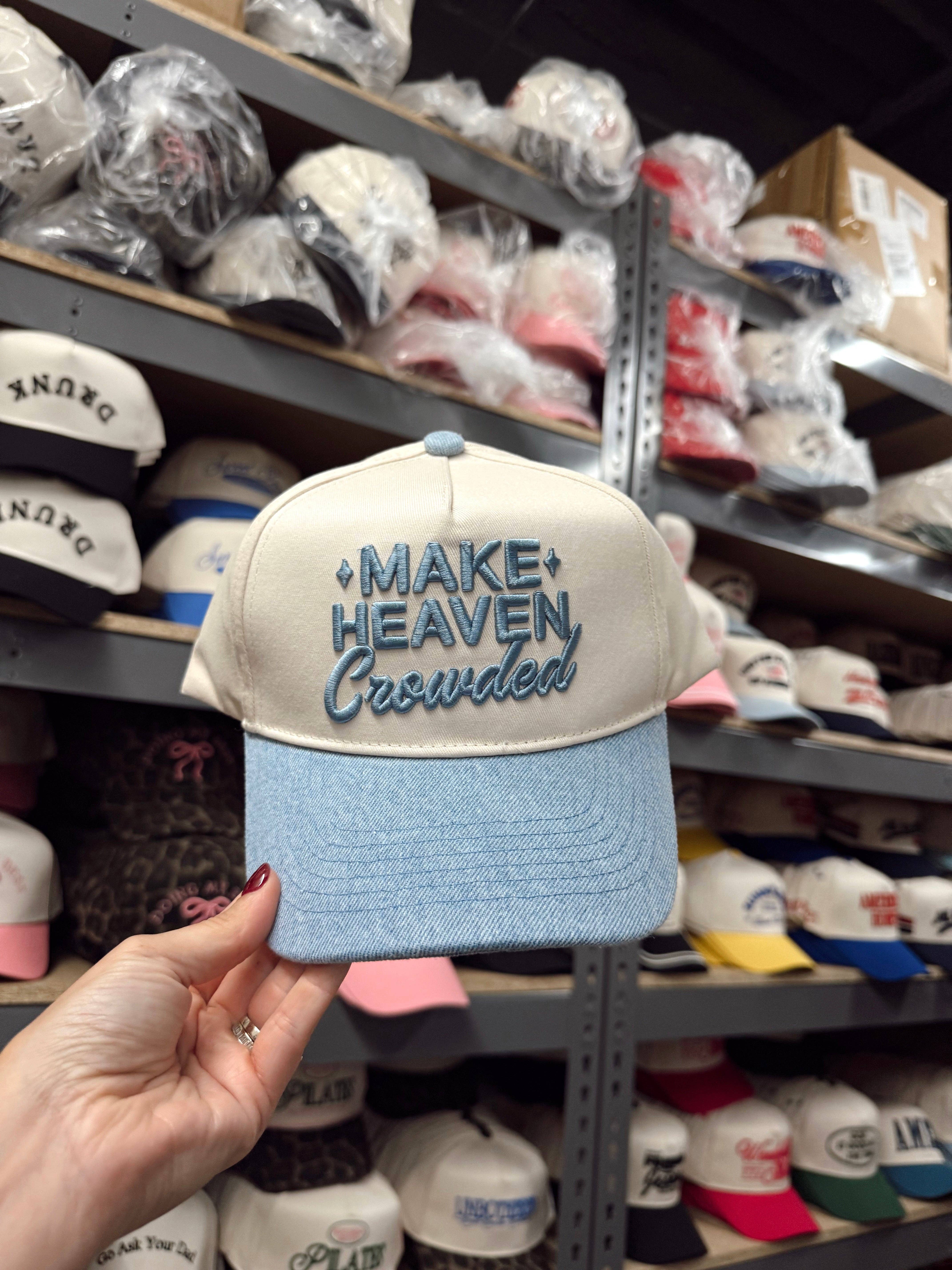 KENZKUSTOMZ - Wholesale Trucker Hat - Women's - Make Heaven Crowded - Denim Vintage Trucker Hat1