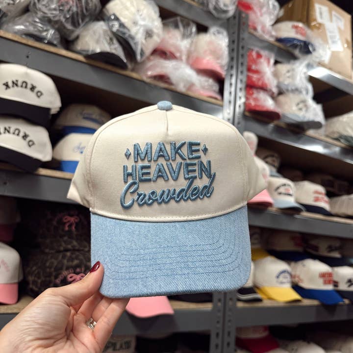 KENZKUSTOMZ - Wholesale Trucker Hat - Women's - Make Heaven Crowded - Denim Vintage Trucker Hat1