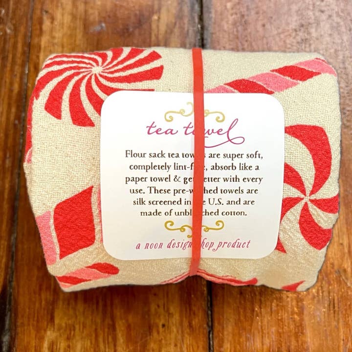 noon designs - Wholesale Tea Towel - Candy Canes Tea Towel 1