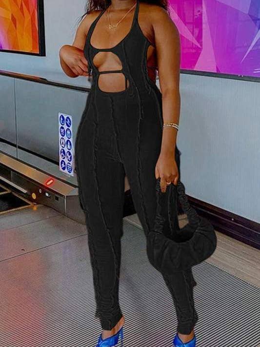 Flarix - Wholesale Jumpsuit - Women's - halter bodycon jumpsuits