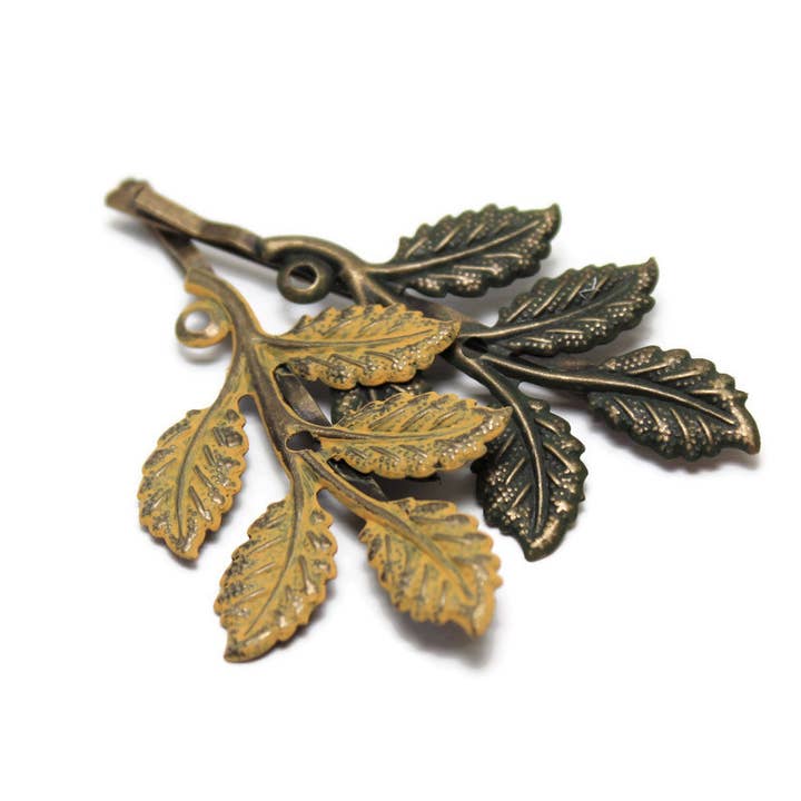 Hippie Chick Leaf Bobby Pins for wholesale by Gleeful Peacock