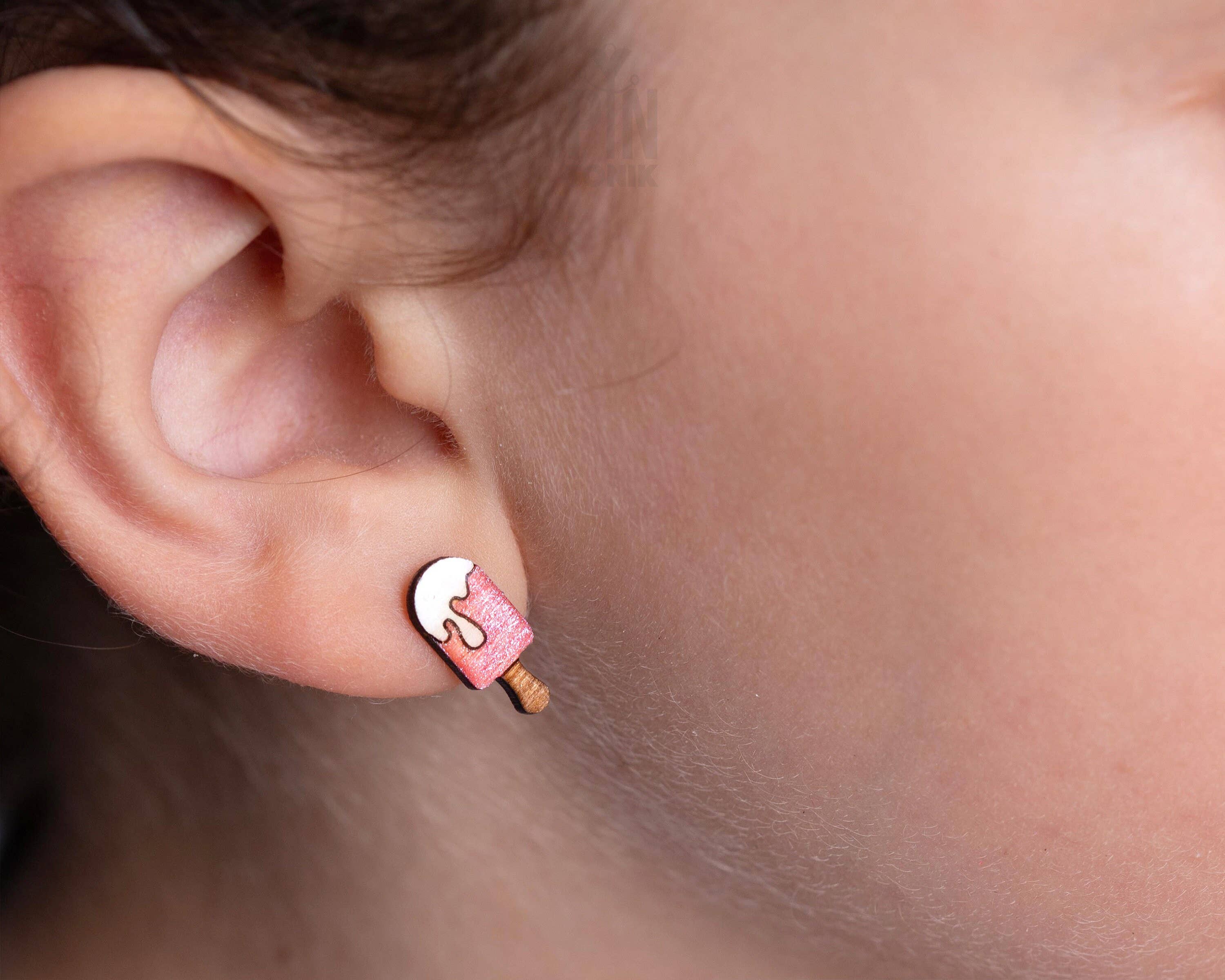 PinTonik - Wholesale Stud/Post Earrings - Ice Cream Popsicle Stud Earrings - Miniature Food Jewelry1