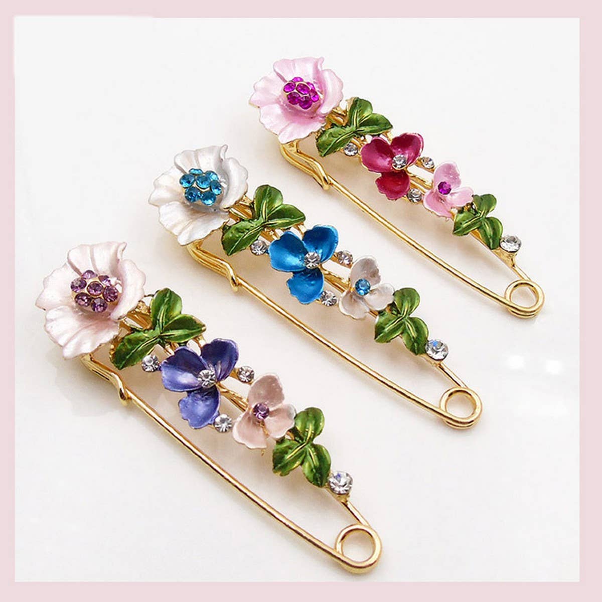 NINEXIS - Wholesale Brooch - CWAJE2560_FLOWER RHINESTONE CLOTHING ACCESSORIES PIN2