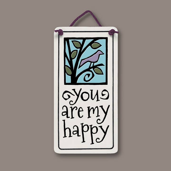 402 - My Happy Wall Art for wholesale by Macone Clay / Spooner Creek