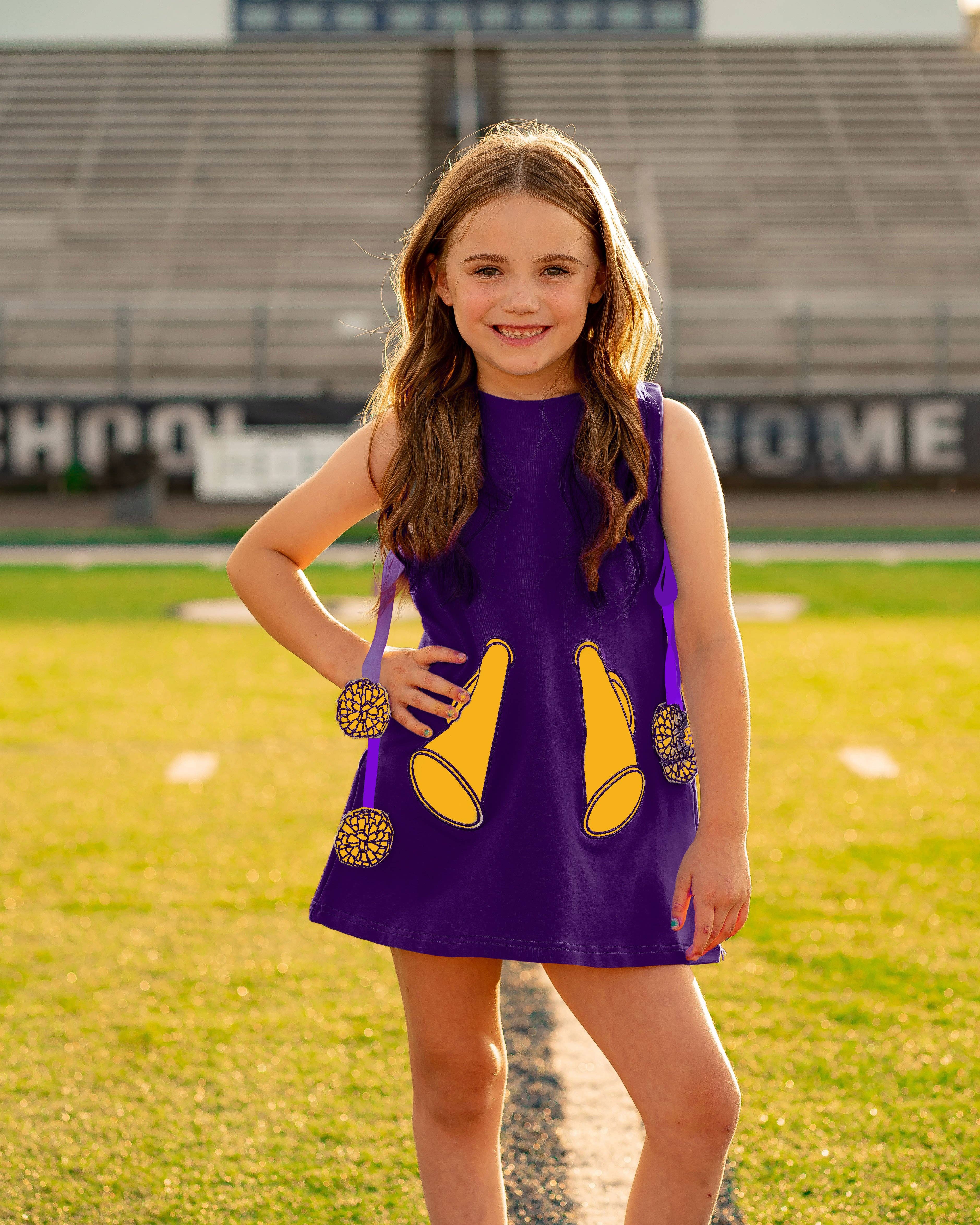 The Yellow Lamb - Wholesale Dress - Kids - Game Day Jumper - Purple and Gold5