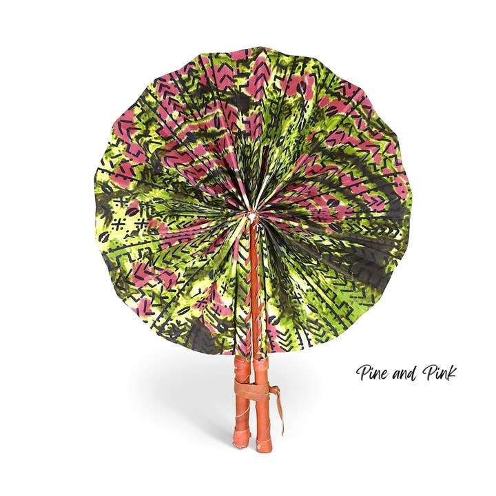African Fabric Fan for wholesale by Ti-a Woven Goods