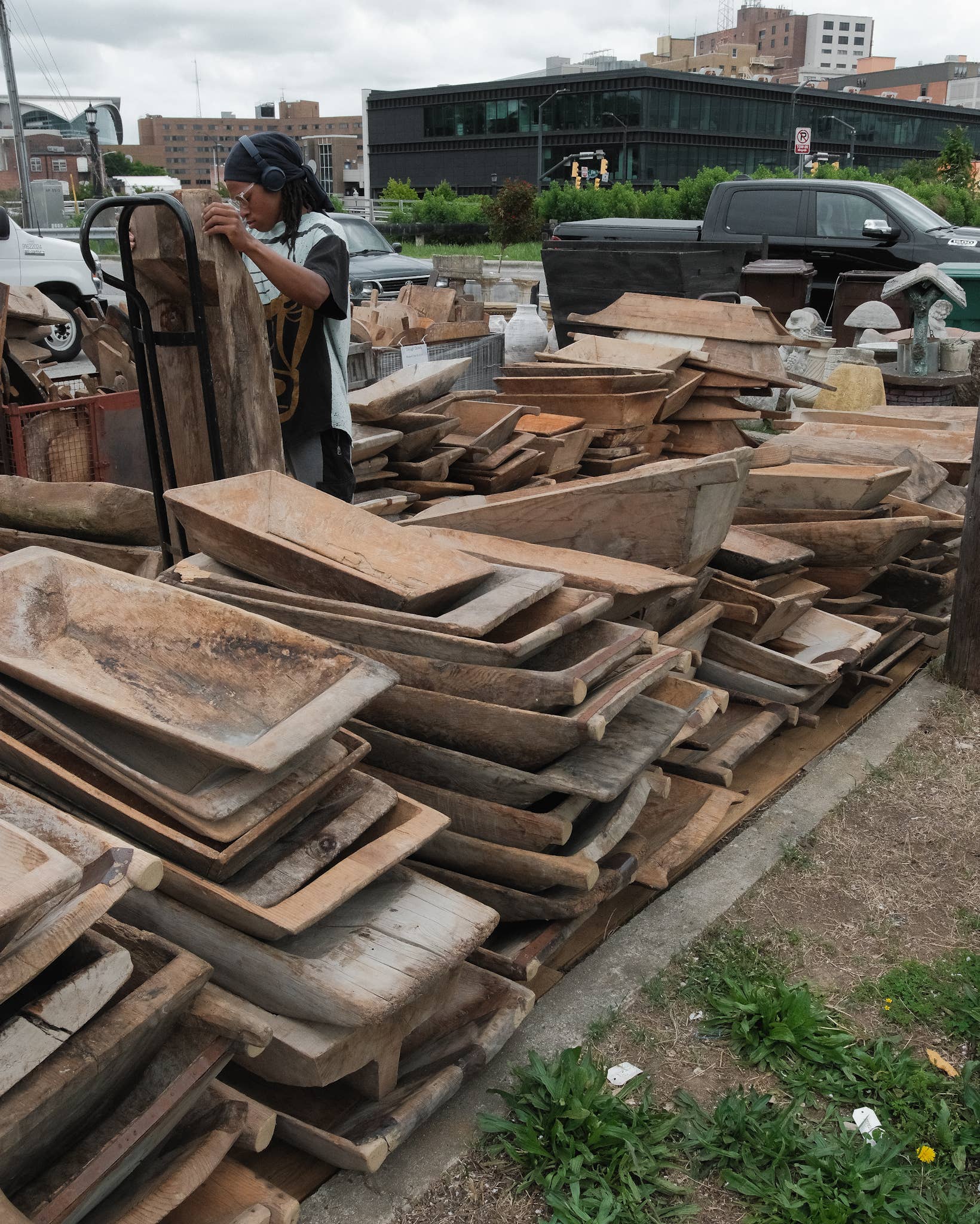 Golden Oldies Antiques - Venta al por mayor Bandejas/platos/boles decorativos - Antiguo cuenco de madera para masa vintage0