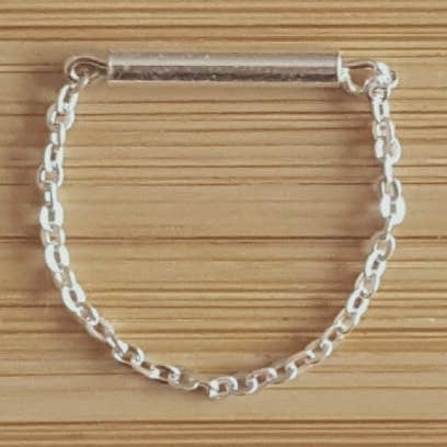 Bague Chaîne Tube Argent 925 pour la vente par C'cedille