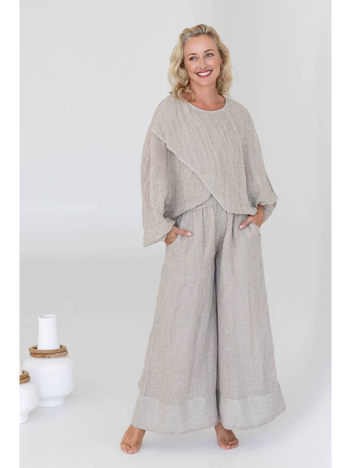 Kosa Reversible Linen Top - Natural for wholesale on Faire5