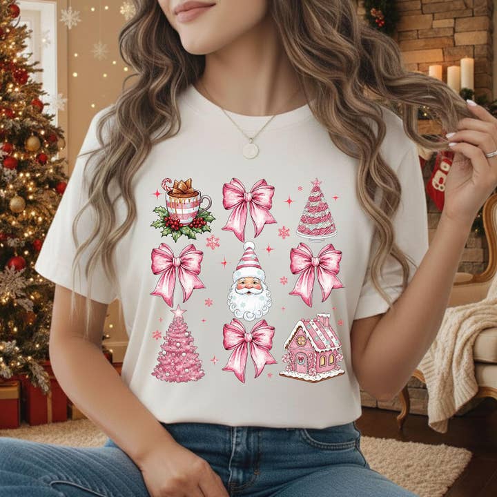 Comfort Colors Coquette Christmas Santa Shirt, Tree Sweater and other Purchase Wholesale l coffee. Free Returns & Net 60 Terms on Faire trending on Faire.