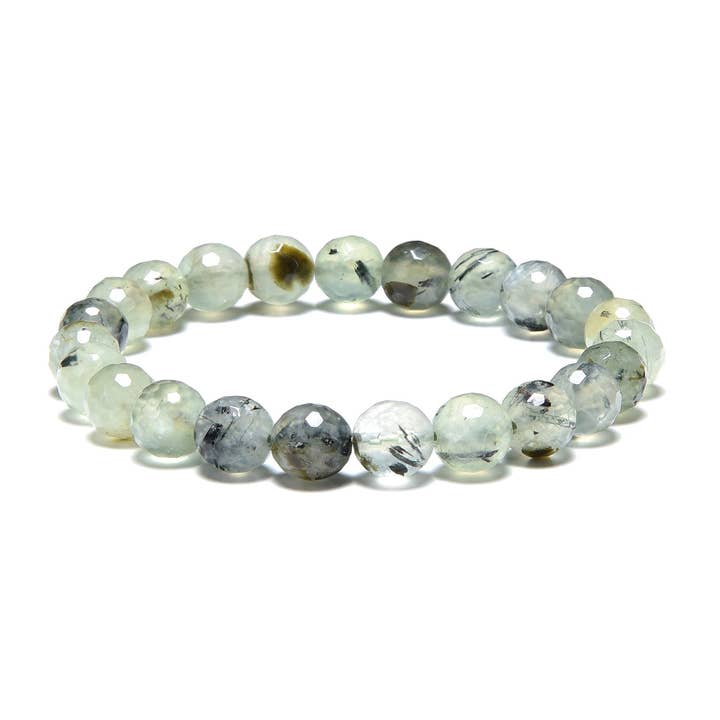 Prehnite 8mm Faceted Beads Bracelet for wholesale by My Healing Bracelet