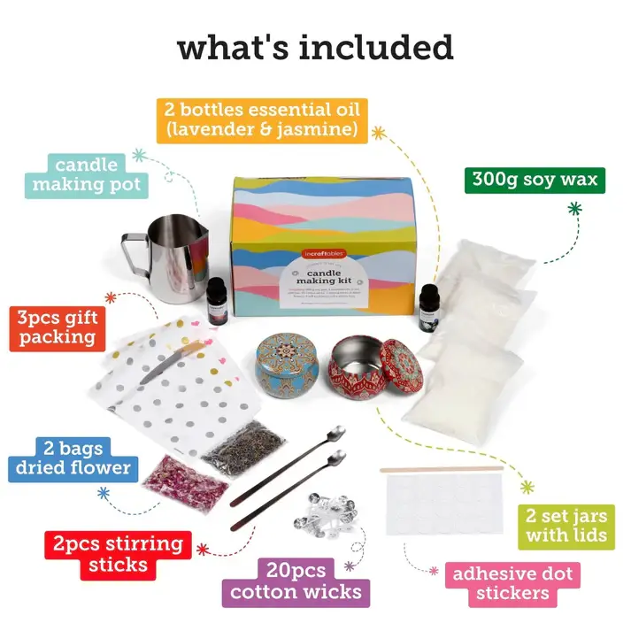 Incraftables - Wholesale DIY Craft Kit - Kids - Incraftables Candle Making Kit – Adult1