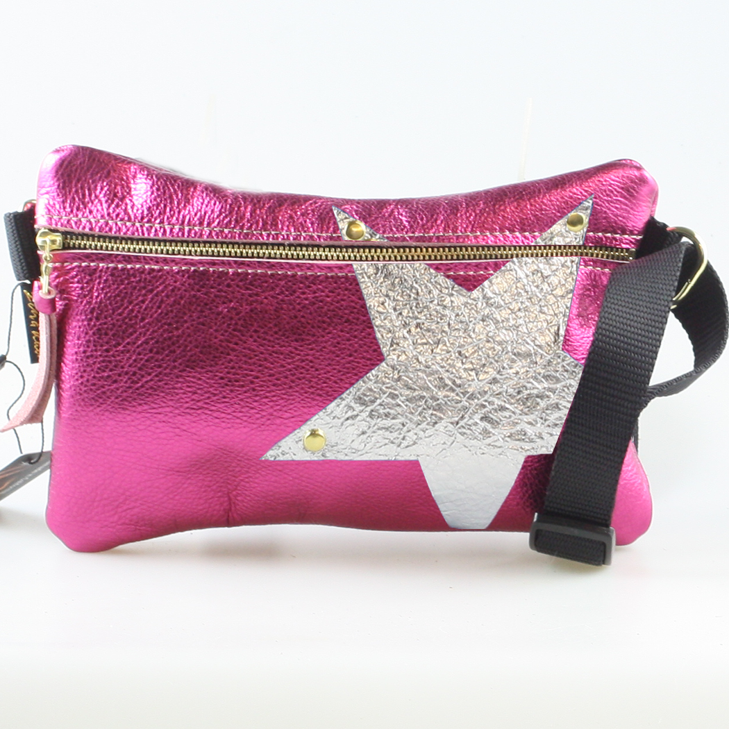 Zina Kao Exclusives - Wholesale Belt Bag - Women's - The Metallic Vail Hipbag w/Star Applique2