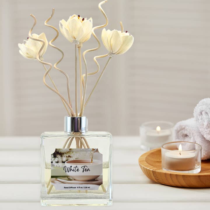 Hvid te Reed Diffuser for engroshandel hos Cottagebrook Candle Company