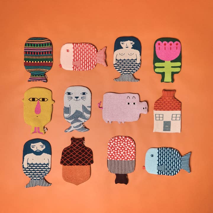 Donna Wilson - Wholesale Warm/koud kompres - Multistrepen warmwaterkruik - nieuwe kleurvariant3