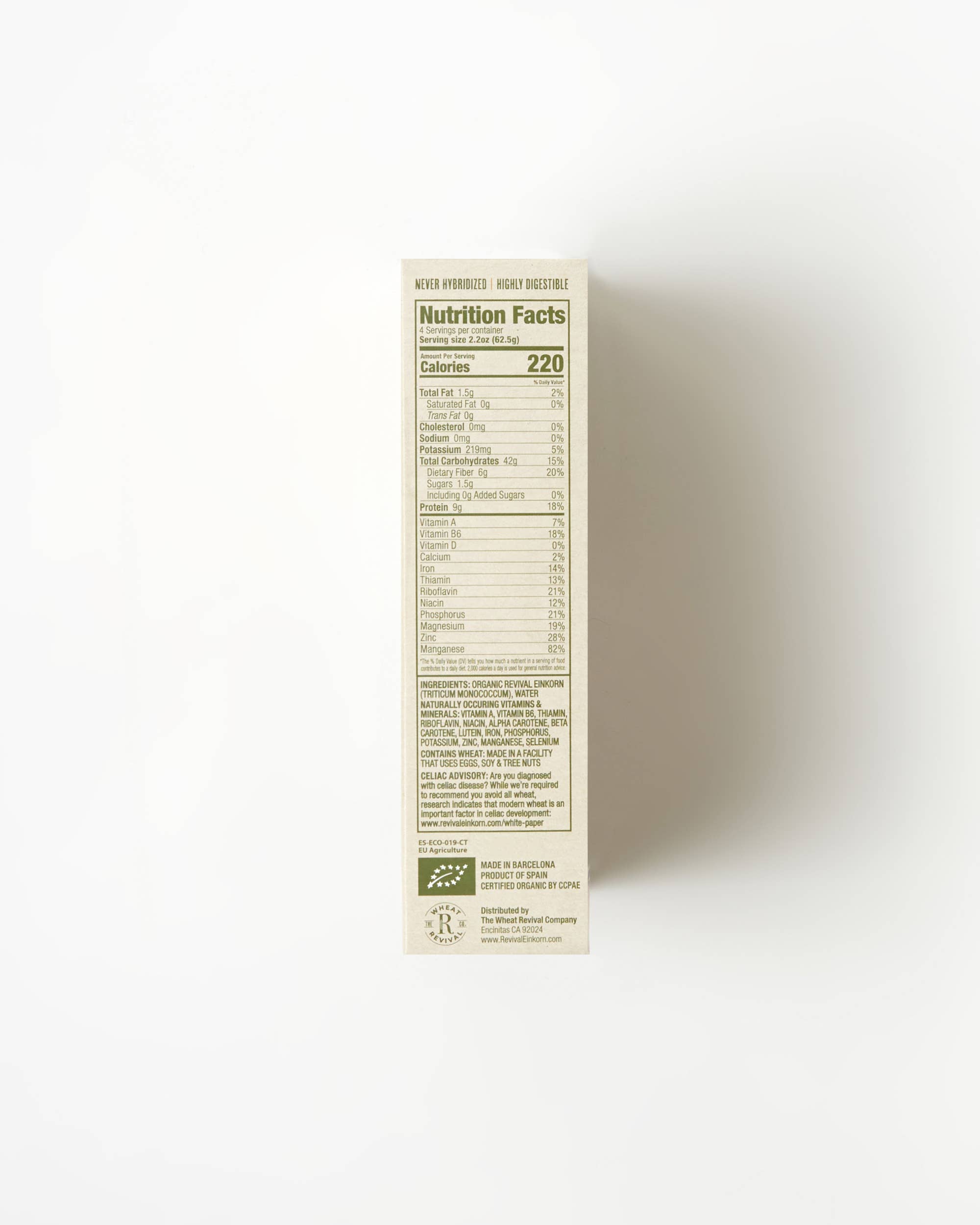 Revival Einkorn - Wholesale Pasta - Organic Einkorn Penne4