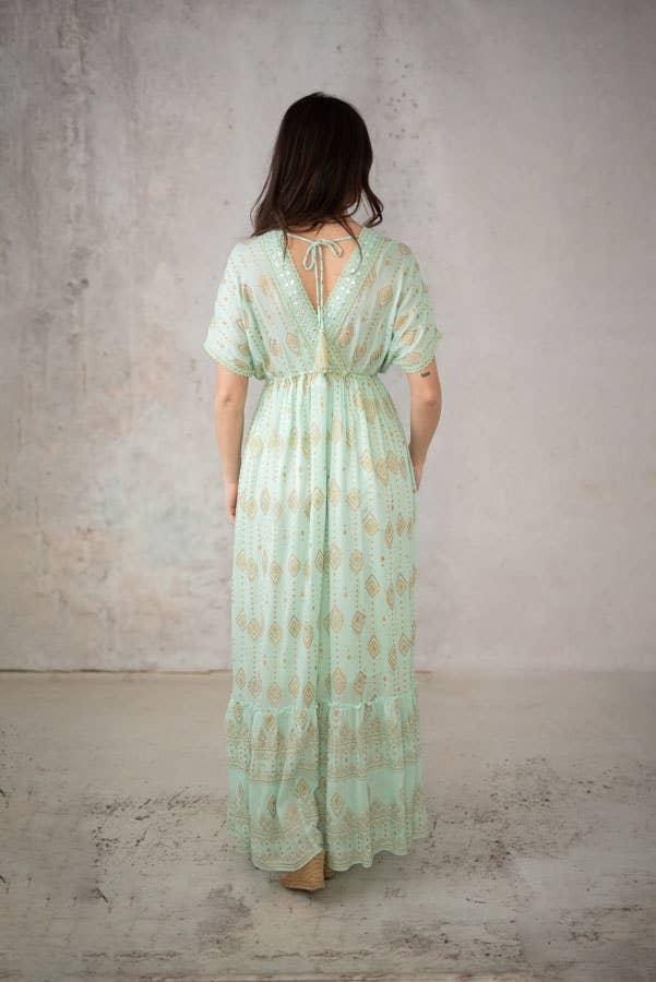 Lula Natura - Wholesale Dress - Women's - CAMILA GREEN DRESS3
