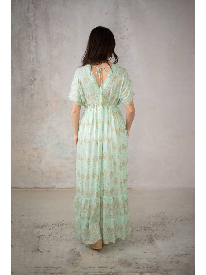 Lula Natura - Wholesale Dress - Women's - CAMILA GREEN DRESS3