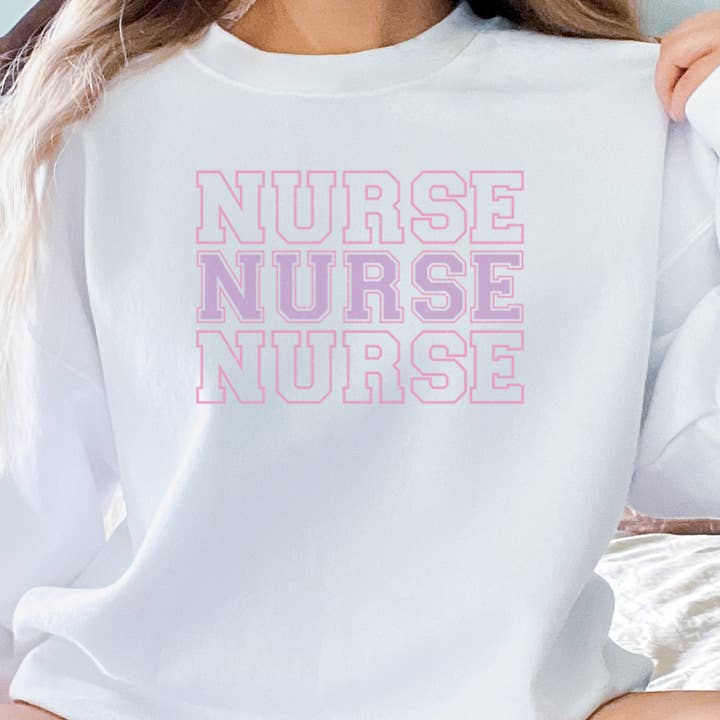 Nurse Graphic Sweatshirt for wholesale by Cutesey Tee's