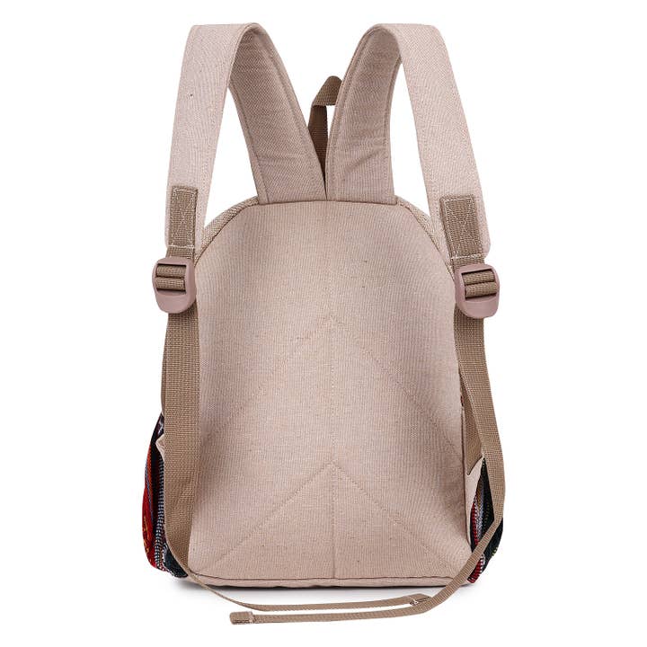 Lungta Imports - Venta al por mayor Mochila - Mujer - Mochila de cáñamo natural ligera hecha a mano en el Himalaya Nepal
