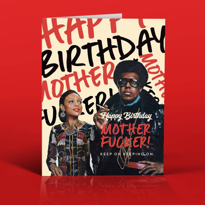 OffensiveDelightful - Wholesale Birthday Card - MOFO BIRTHDAY - african american greeting card
